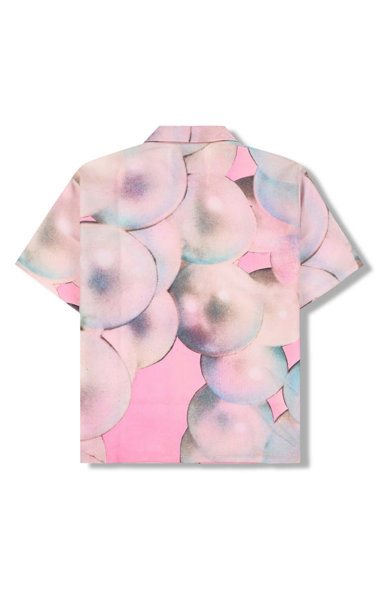 PLEASURES x Richard Bernstein Pearl Print Camp Shirt, Alternate, color, Pink