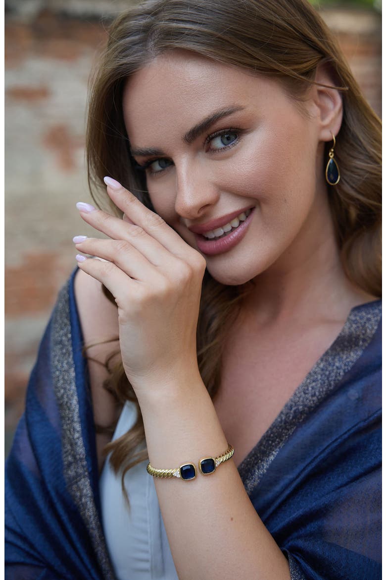 Cable Cuff Bracelet, Alternate, color, BLUE