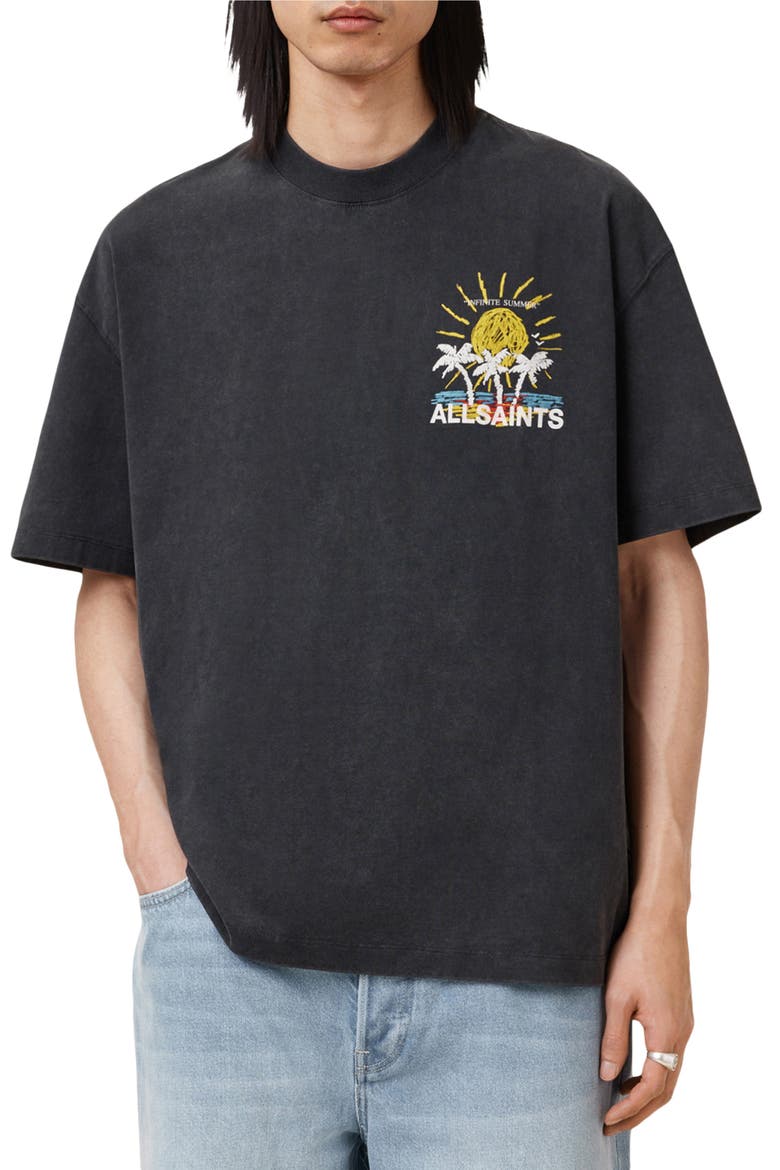 Cove Oversize Graphic T-Shirt, Main, color, WASHED BLACK