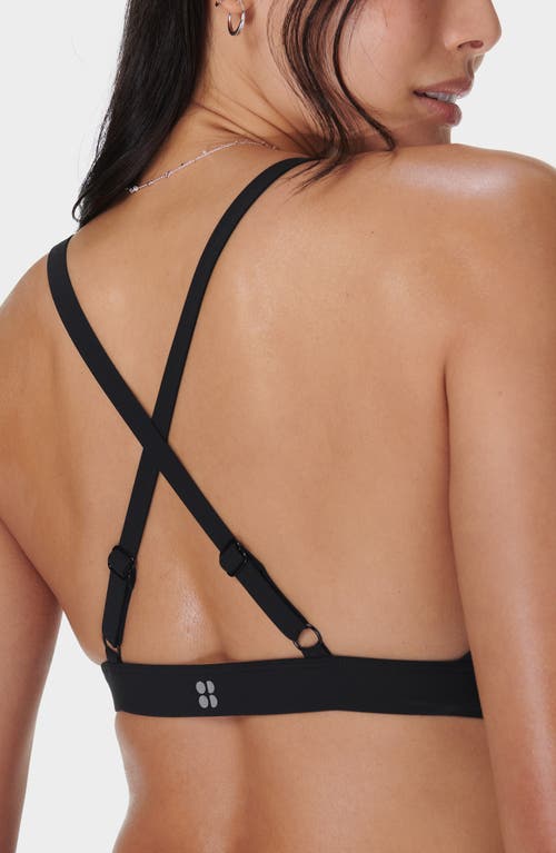 Shop Sweaty Betty Core Racerback Bikini Top In Black