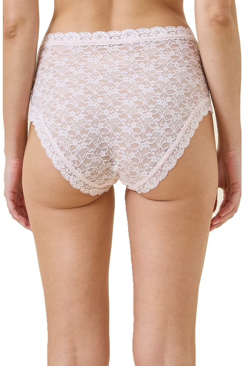 High Waist Lace Knicker Panties, Alternate, color, BLUSH