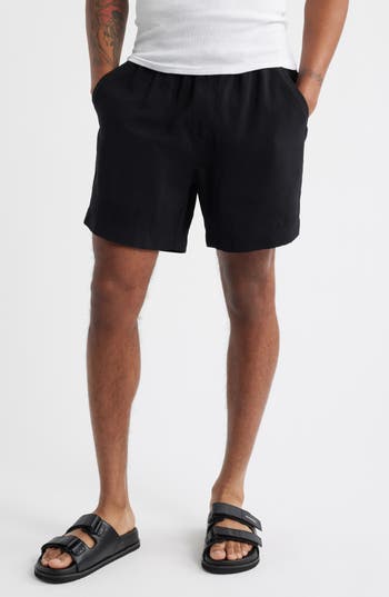 Open Edit Drawstring Pull-on Resort Shorts In Black
