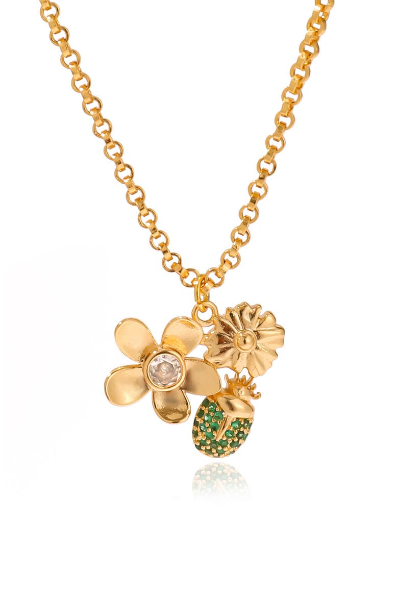 Carapace Pendant Necklace, Main, color, GOLD