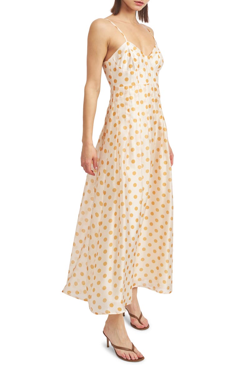 Polka Dot A-Line Dress, Alternate, color, YELLOW