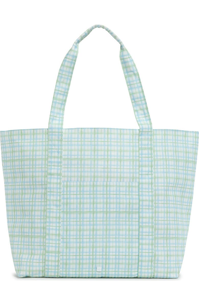 TRVL Design Classic Plaid Green Tote, Main, color,