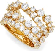 Nadri Cubic Zirconia Crisscross Stack Ring