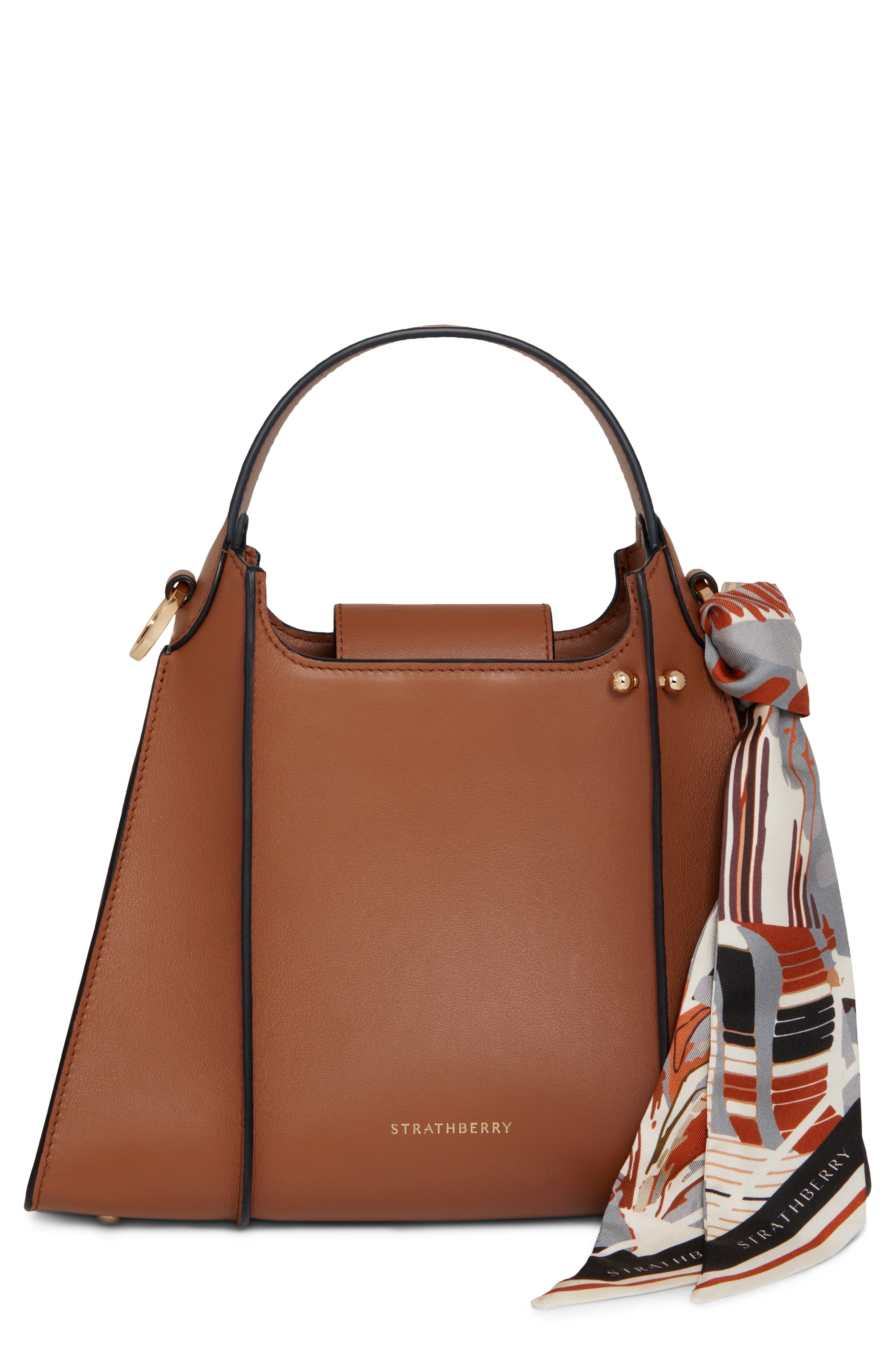 Arkshell Leather Top Handle Bag, Main, color, CHESTNUT