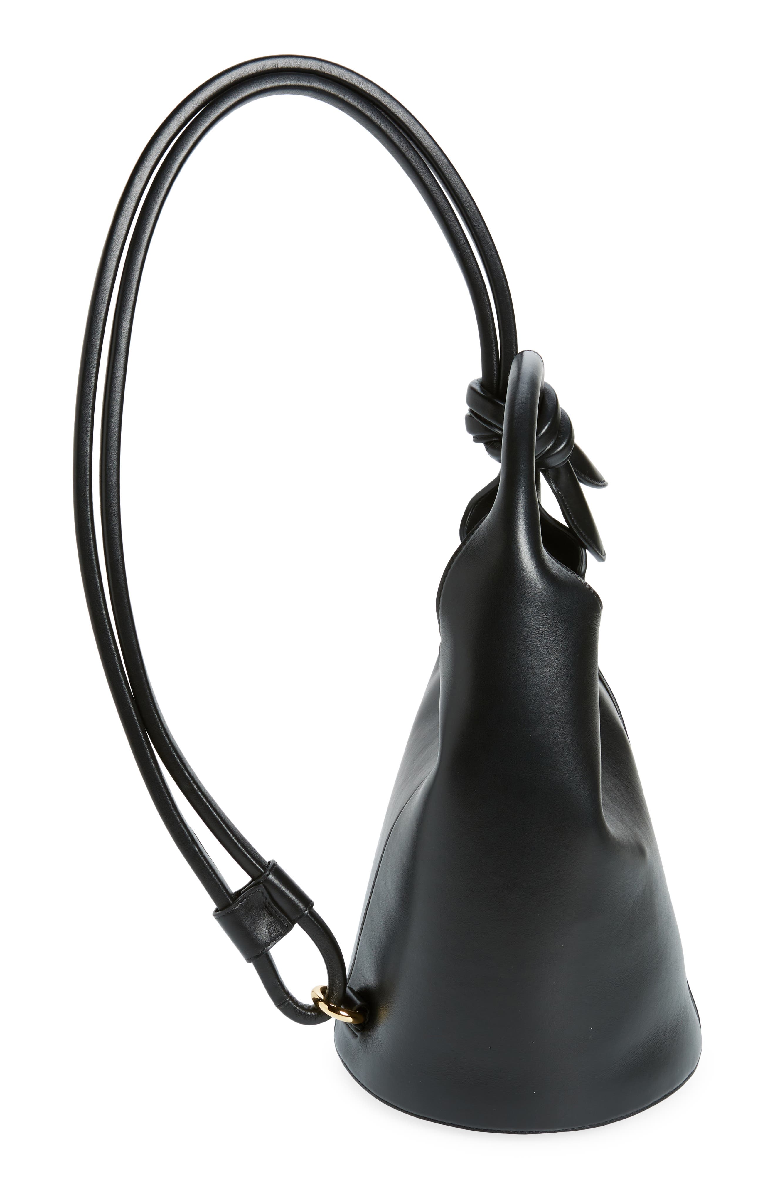 Jacquemus Le Petit Tourni Leather Bucket Bag, Alternate, color, 