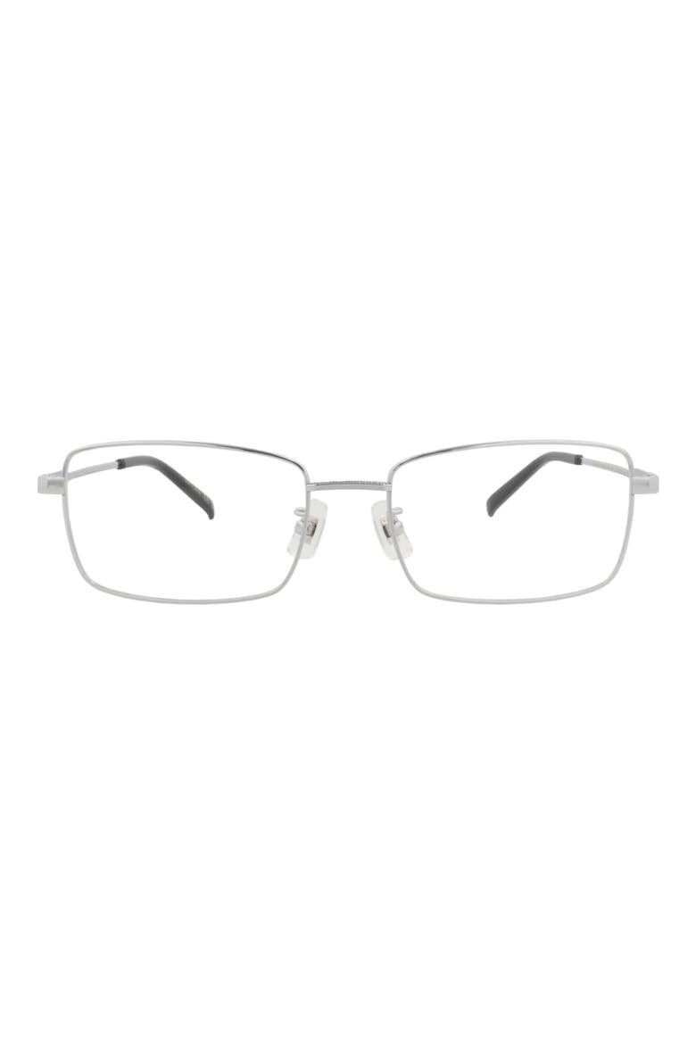58mm Square Optical Glasses, Main, color, SILVER SILVER TRANSPARENT