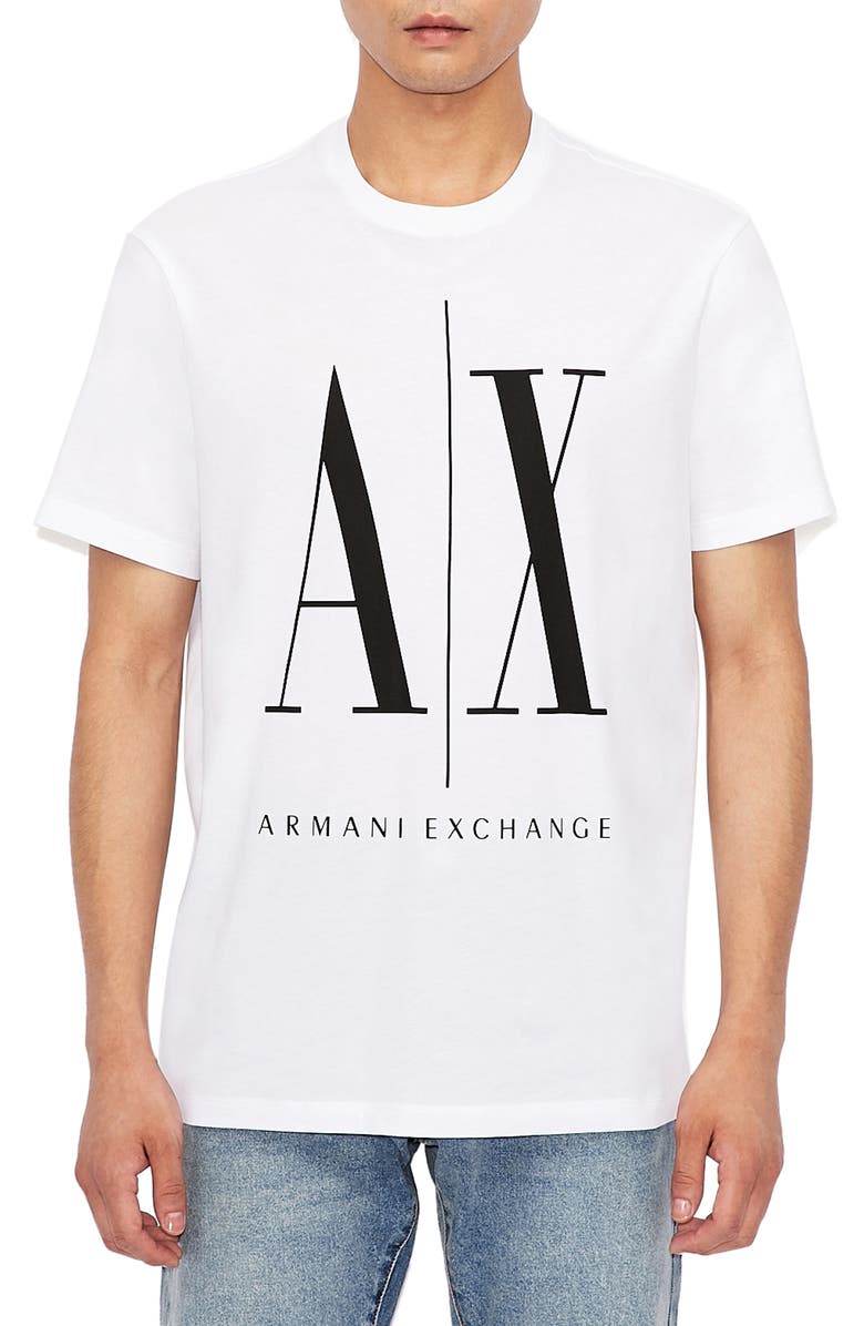 Armani Exchange Icon Logo Cotton Graphic Tee, Main, color, 