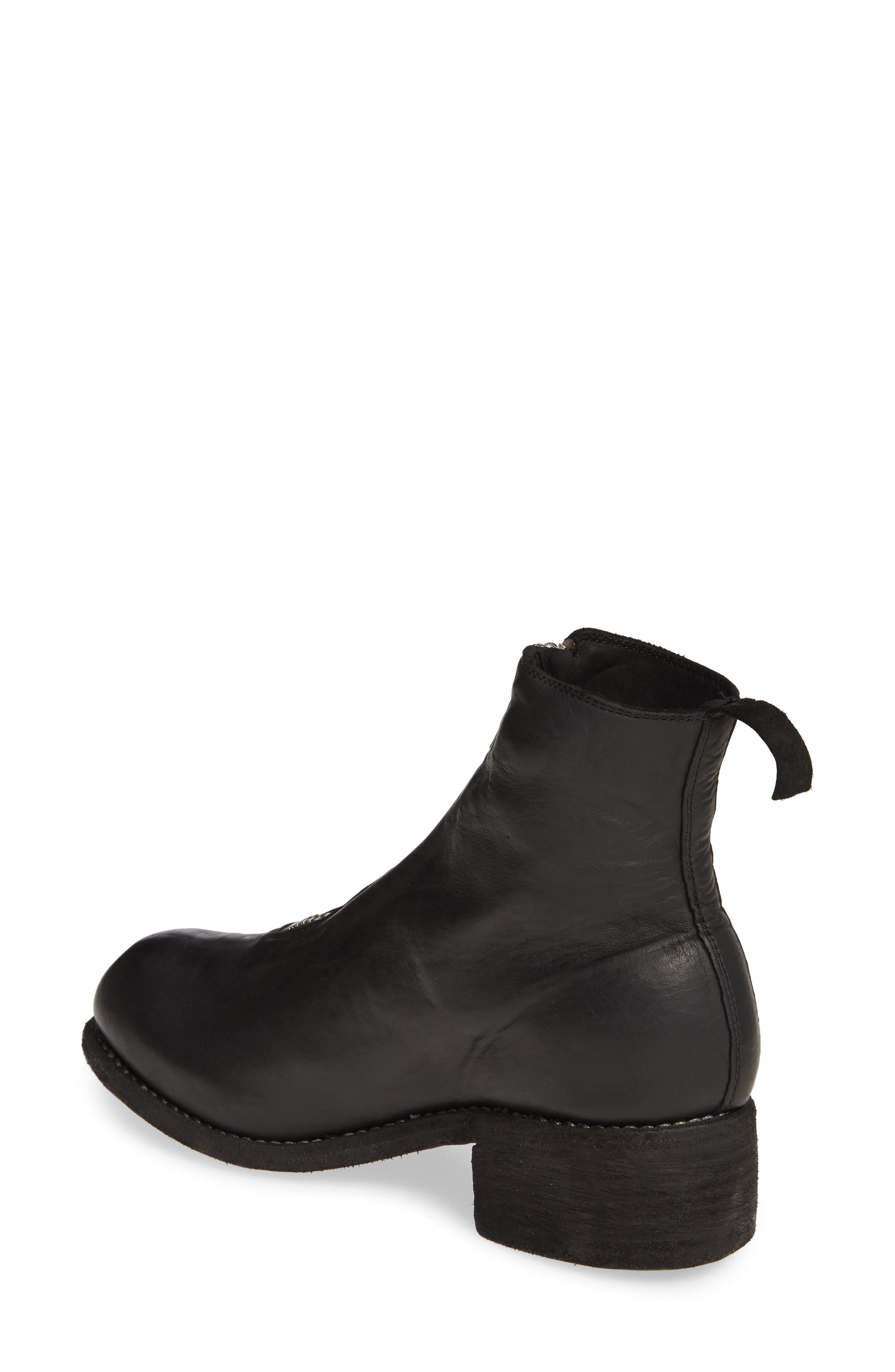 Front Zip Boot, Alternate, color, BLACK