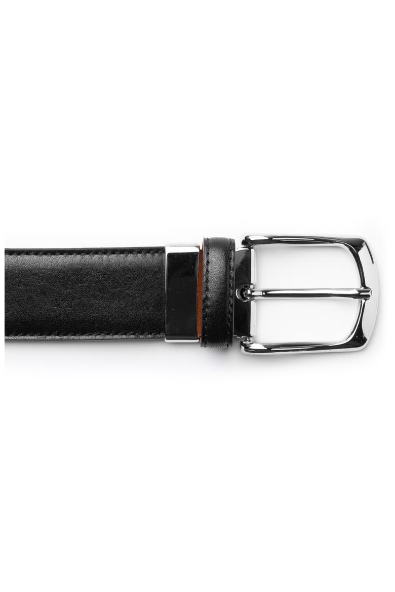 Roma Leather Belt, Alternate, color, BLACK