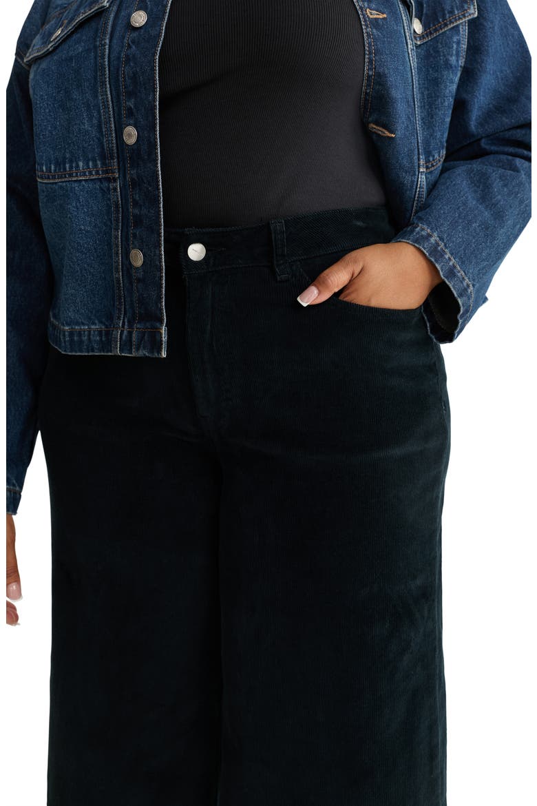NCE High Waist Wide Leg Corduroy Jeans, Alternate, color, KNIGHT