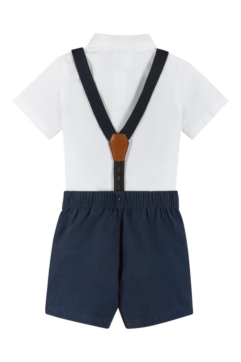 Button-Up Shirt, Suspenders, Shorts & Bow Tie Set, Alternate, color, WHITE
