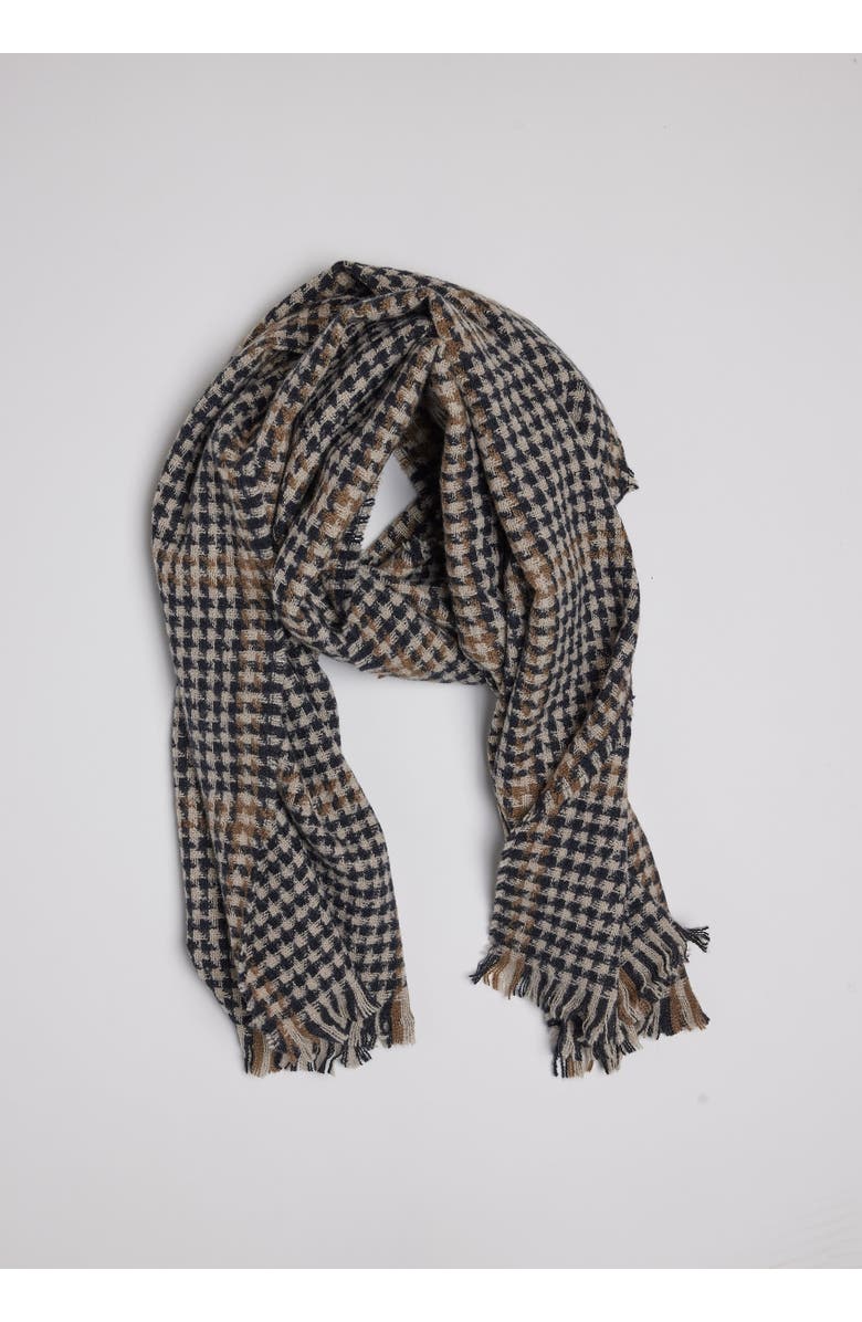 Hat Attack Peak Scarf, Main, color, Black/White/Tan Check
