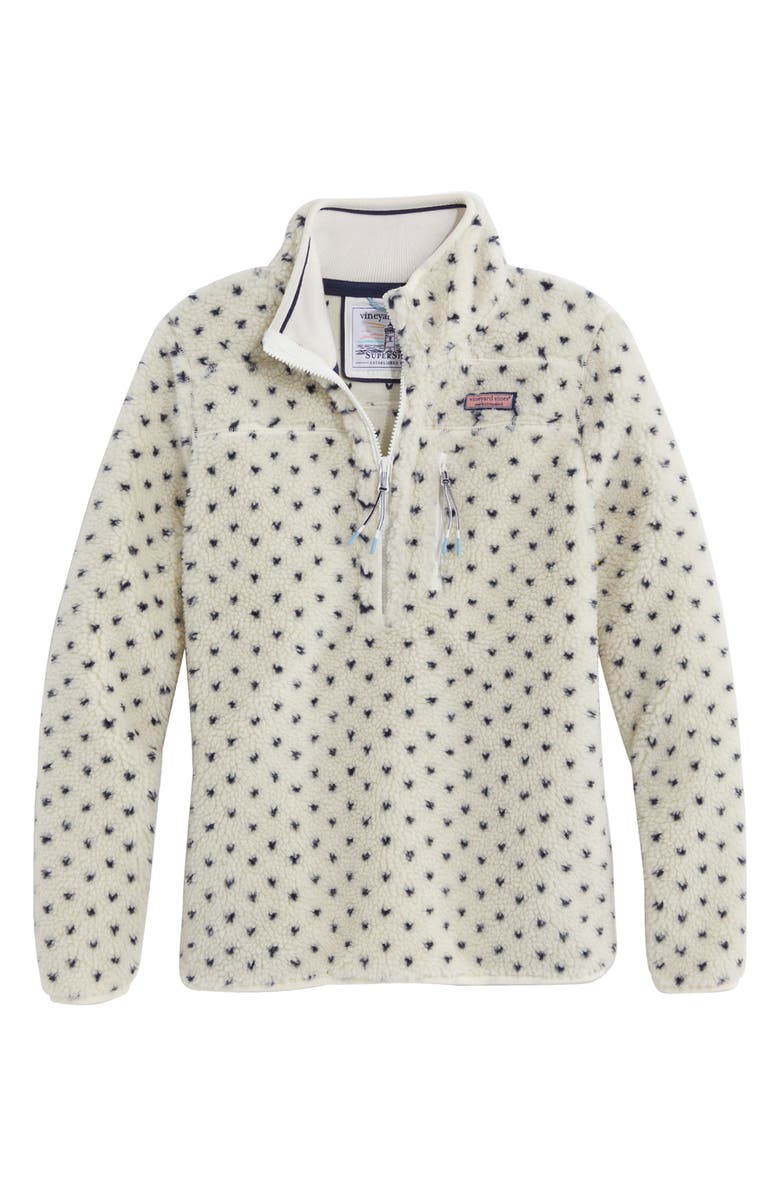 vineyard vines Bird's Eye High Pile Fleece Half-Zip Pullover, Alternate, color, 