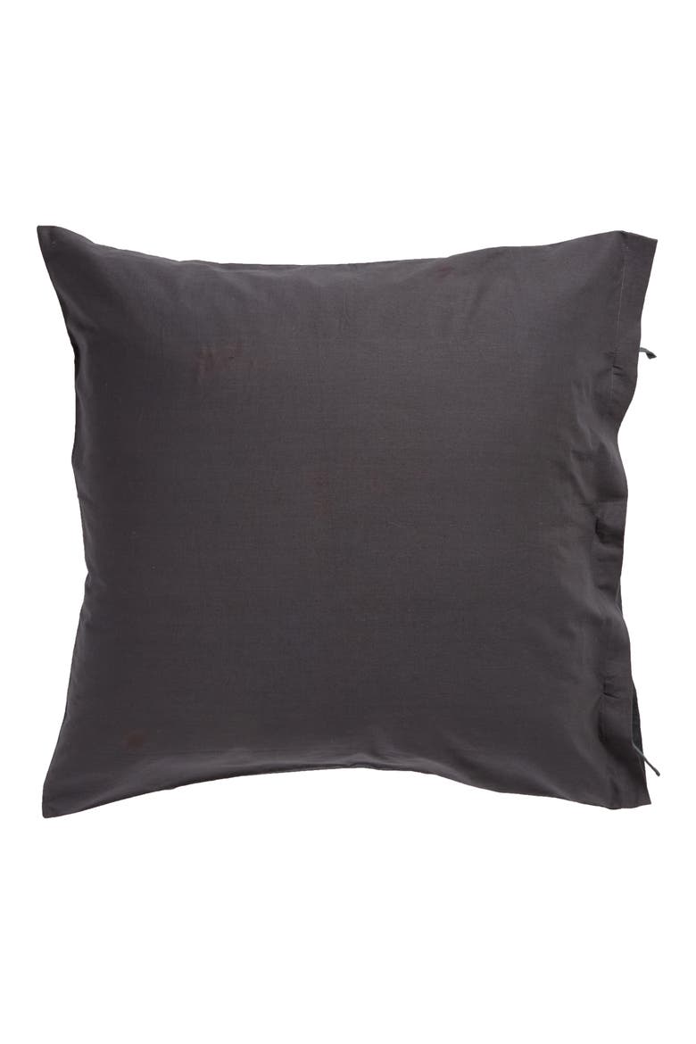Relaxed Cotton & Linen Euro Sham, Alternate, color, GREY ONYX