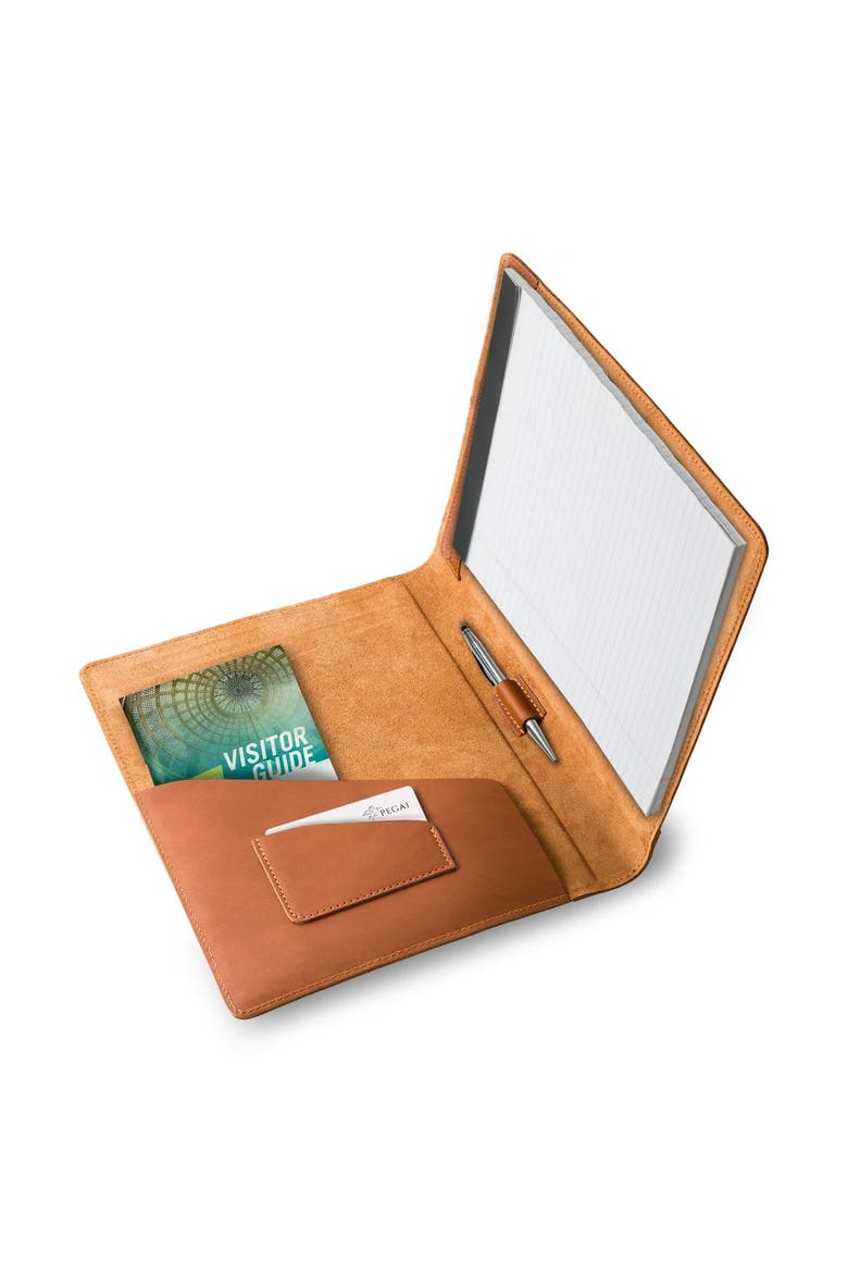 Falit Leather Folio | Handmade Leather Padfolio, Alternate, color, Brown