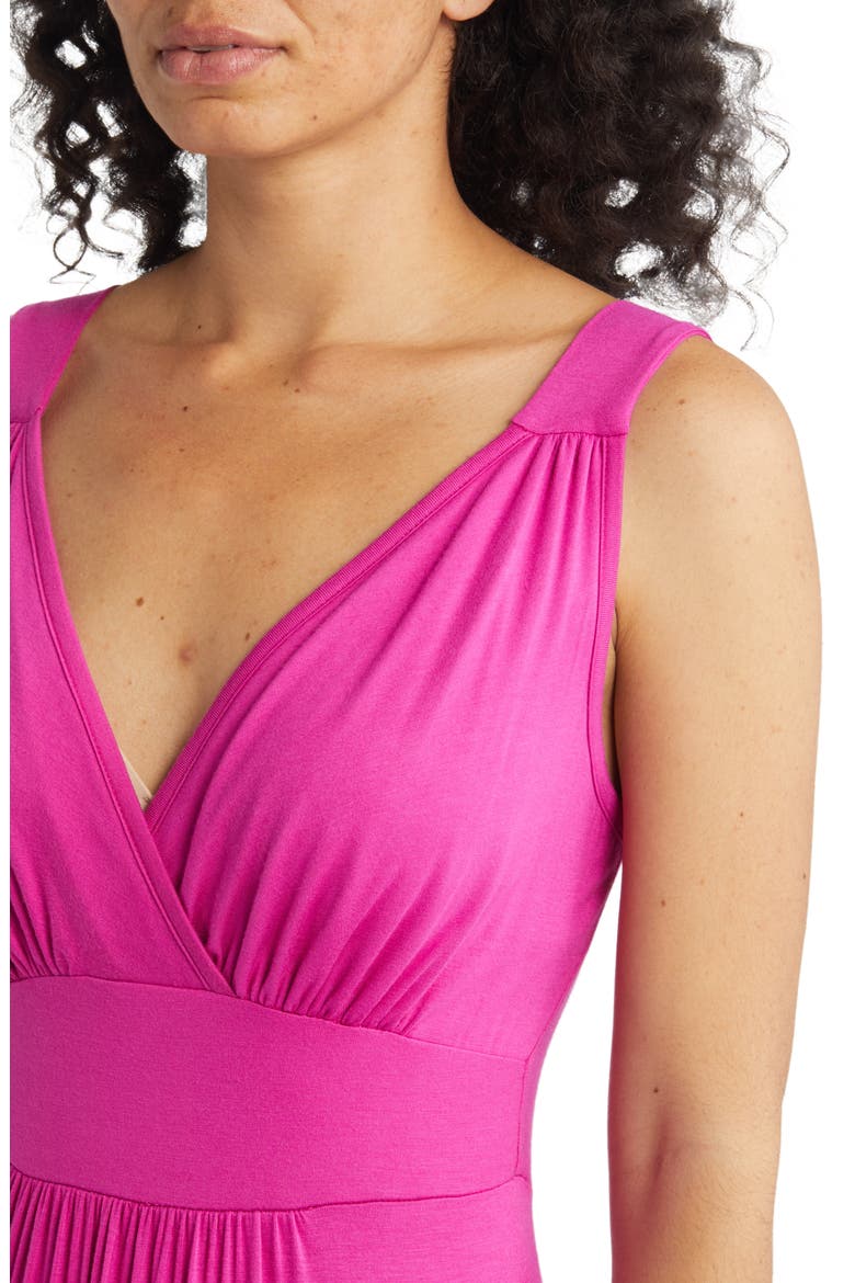 Empire Waist Sleeveless Maxi Dress, Alternate, color, MAGENTA