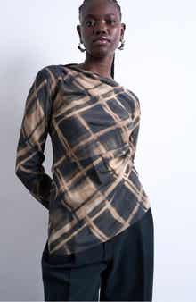 Topshop Print Asymmetric Top