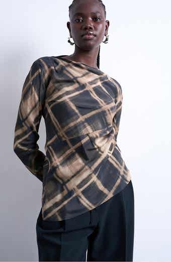 Topshop Print Asymmetric Top