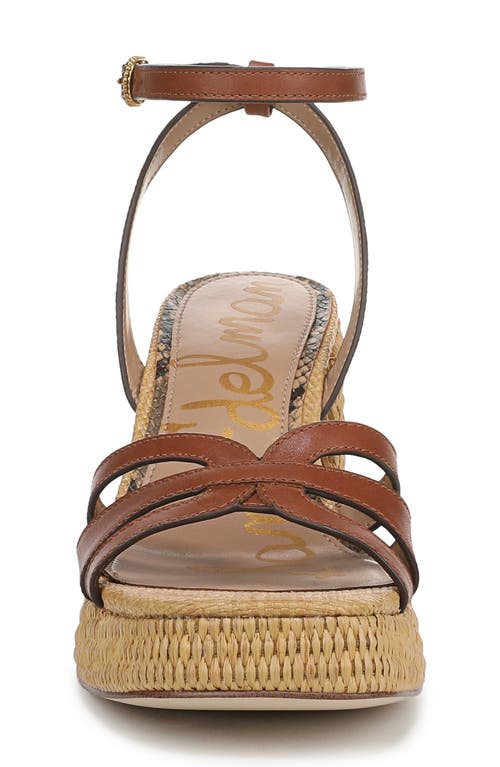 Sam Edelman Reese Platform Wedge Sandal In Brown
