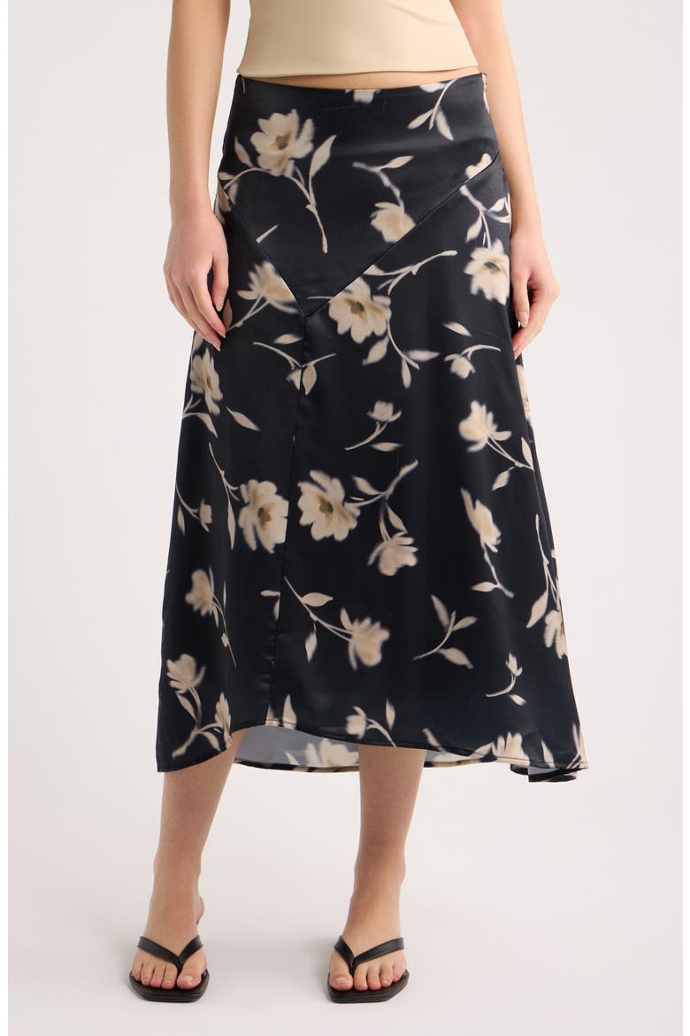 Lewinae Midi Skirt, Main, color, BLACK