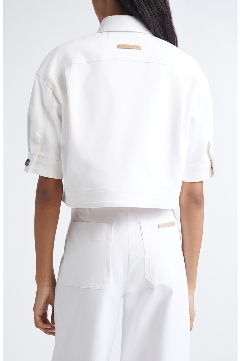 Ottano Crop Short Sleeve Cotton Stretch Twill Jacket (Women