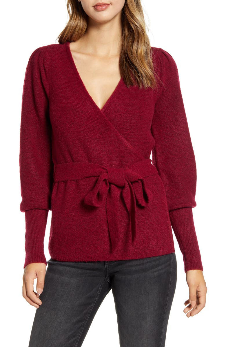Rachel Parcell Wrap Cardigan, Main, color, 