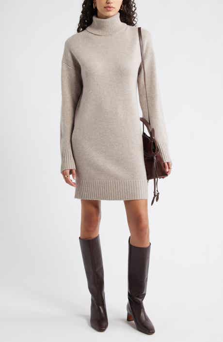Nordstrom Long Sleeve Wool & Cashmere Sweater Dress
