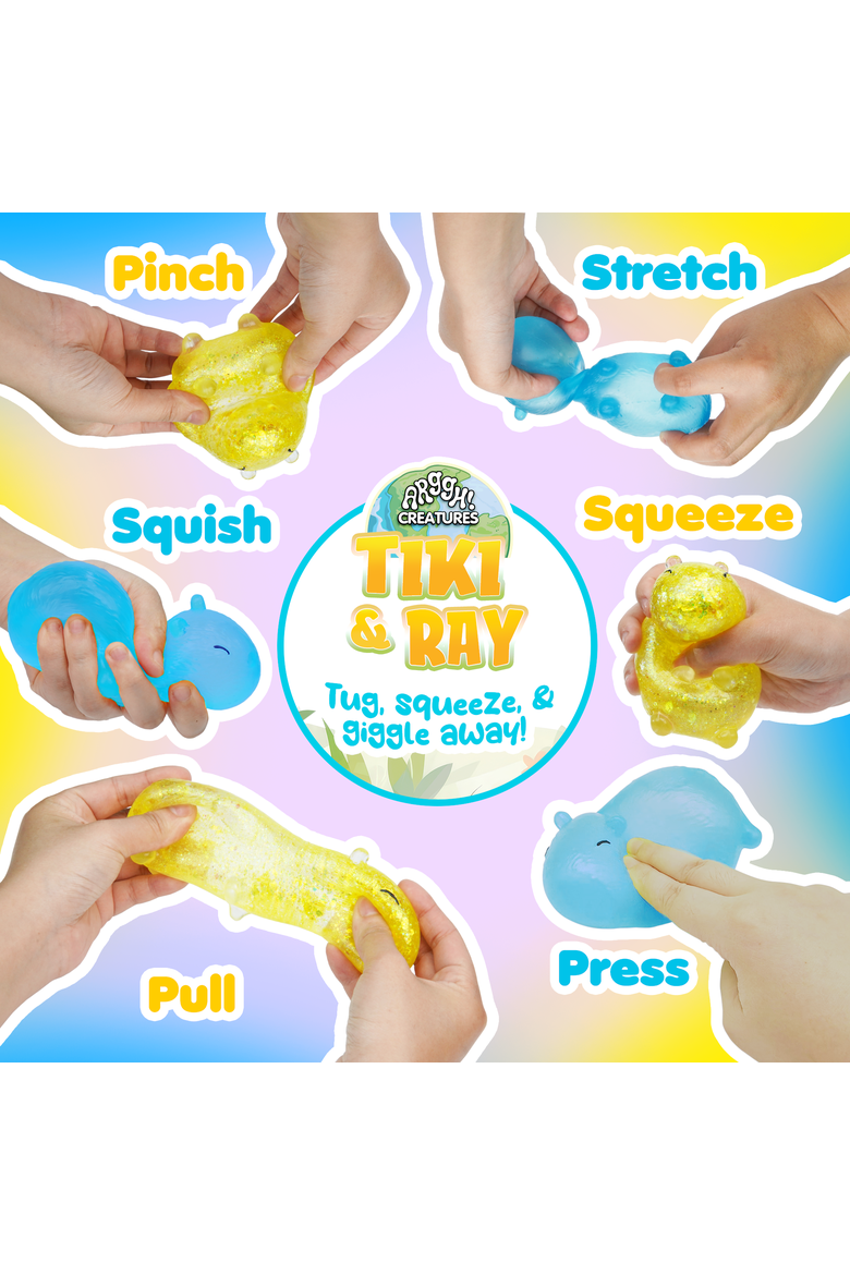 Arggh! Creatures Capybara 2-Pack Yellow/Blue, Alternate, color, Multicolor