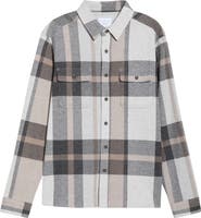 7 Diamonds Generation Plaid Stretch Flannel Button-Up Shirt