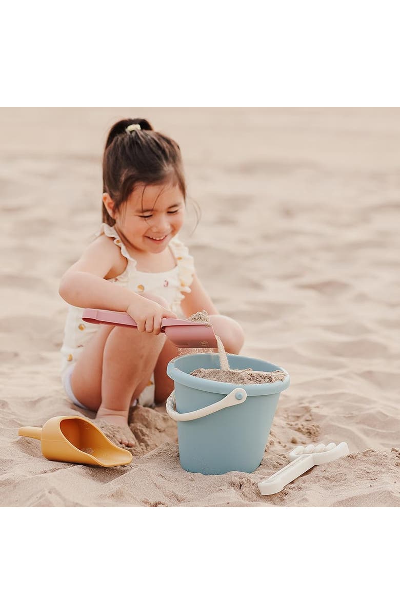 Miniland ECO Junior 4 Pc Sand Set with Beach Pail, Alternate, color, Blue-Green