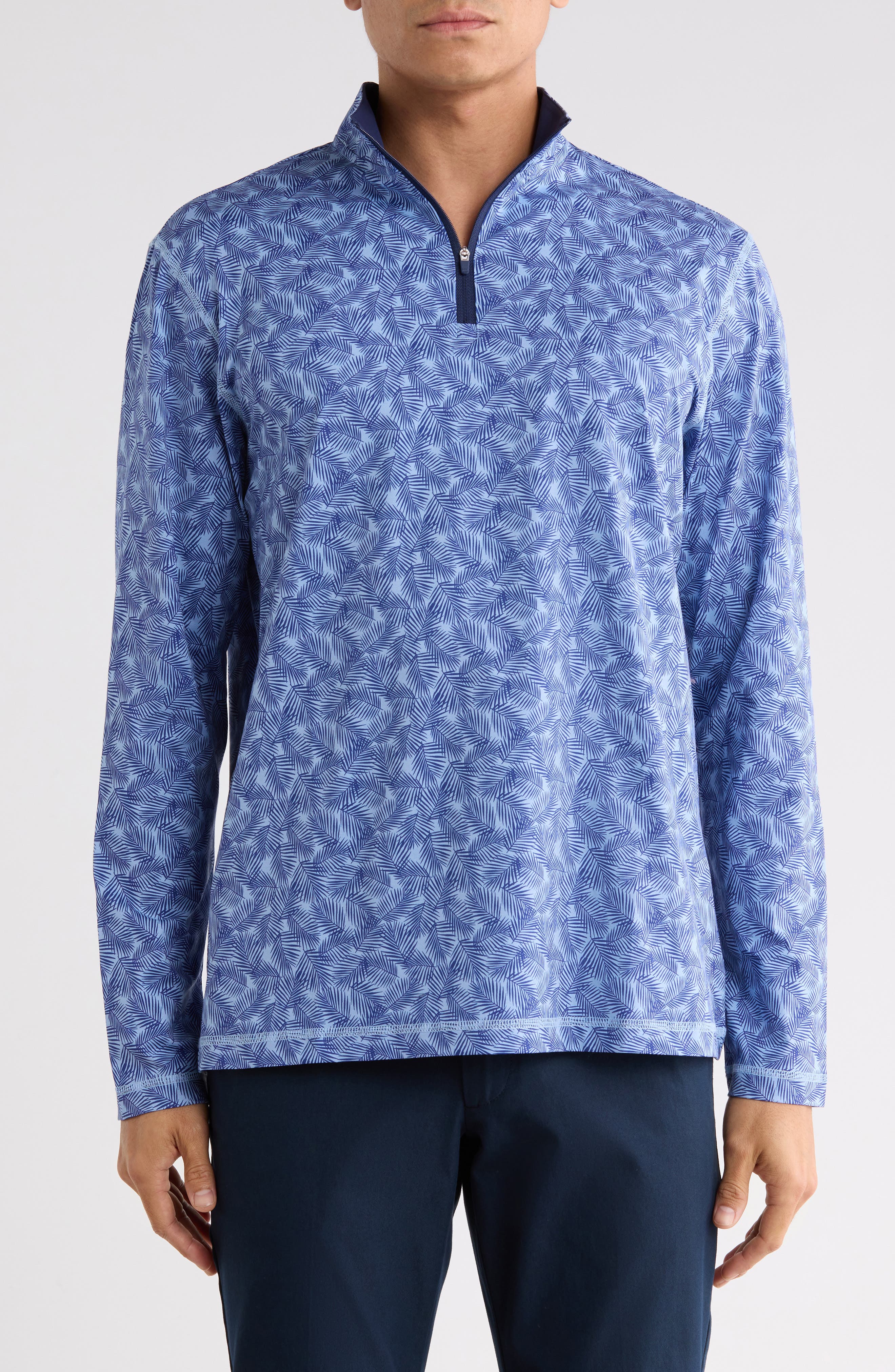 Stretch Cotton Quarter Zip Pullover