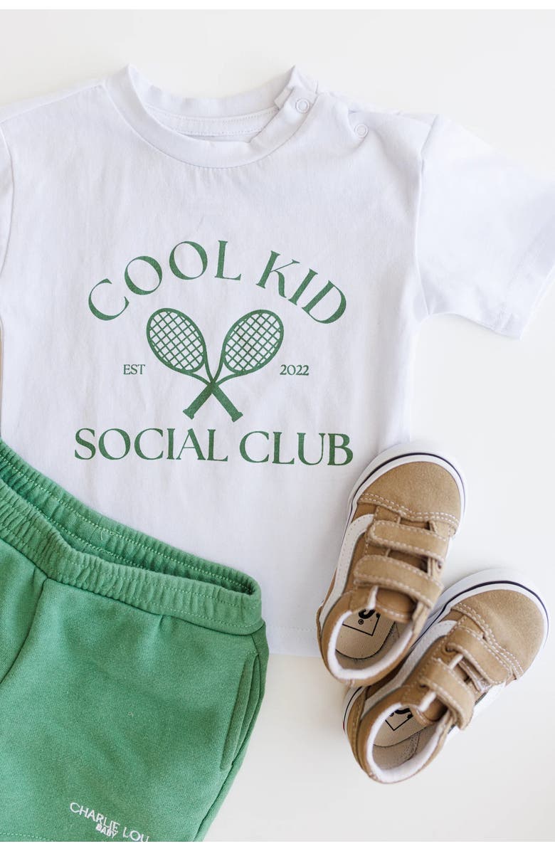 Charlie Lou Baby<sup>®</sup> Cool Kid Club Crew Neck T-Shirt With Shoulder Snaps, Alternate, color, 