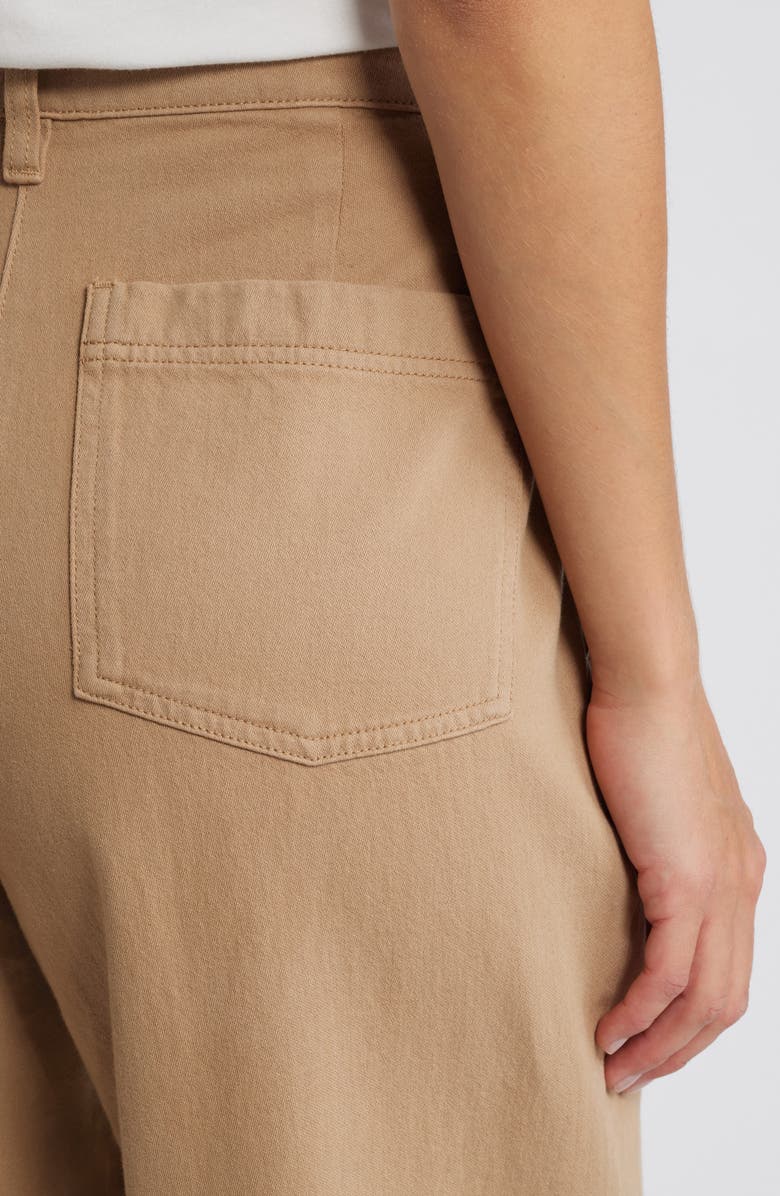 Eileen Fisher High Waist Wide Leg Ankle Pants, Alternate, color, Biscuit