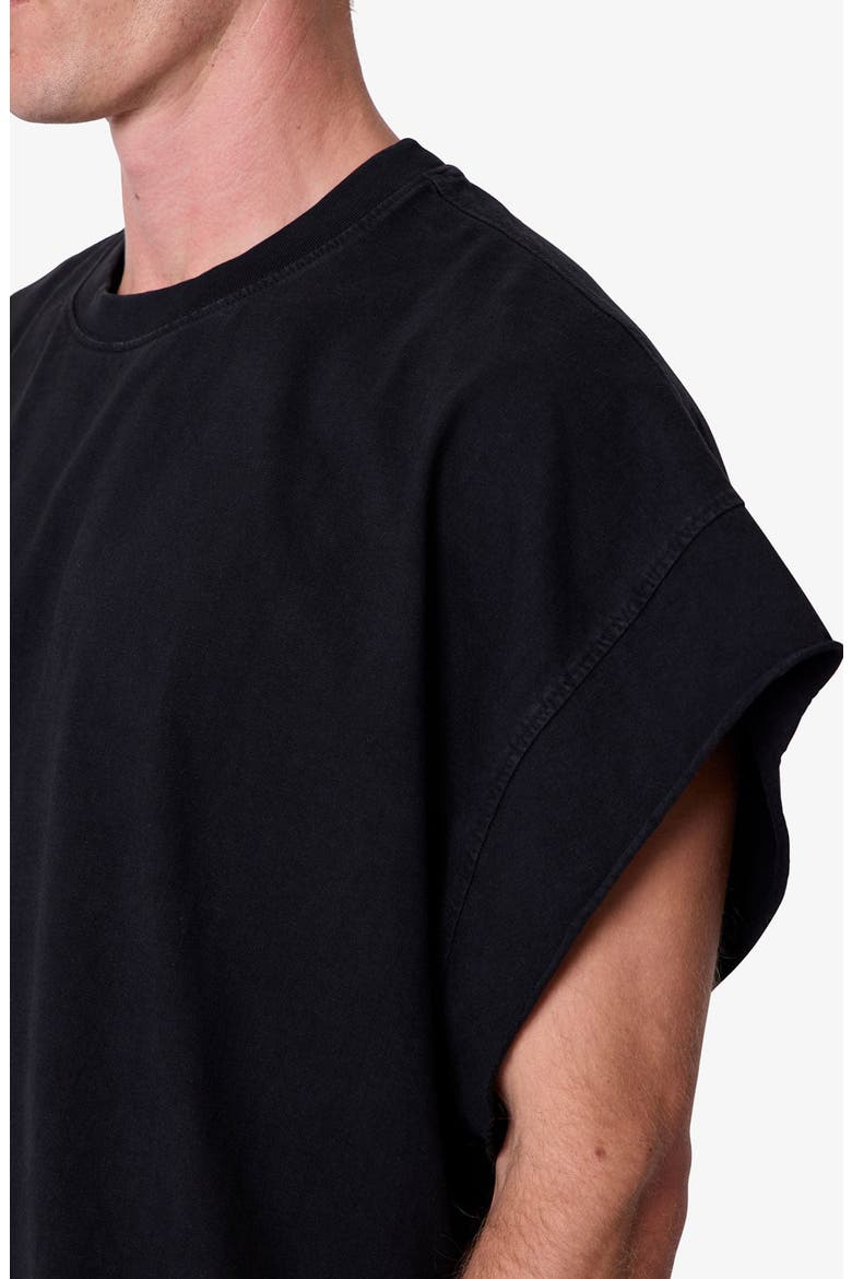 Distressed Cutoff T-Shirt, Alternate, color, VINTAGE BLACK