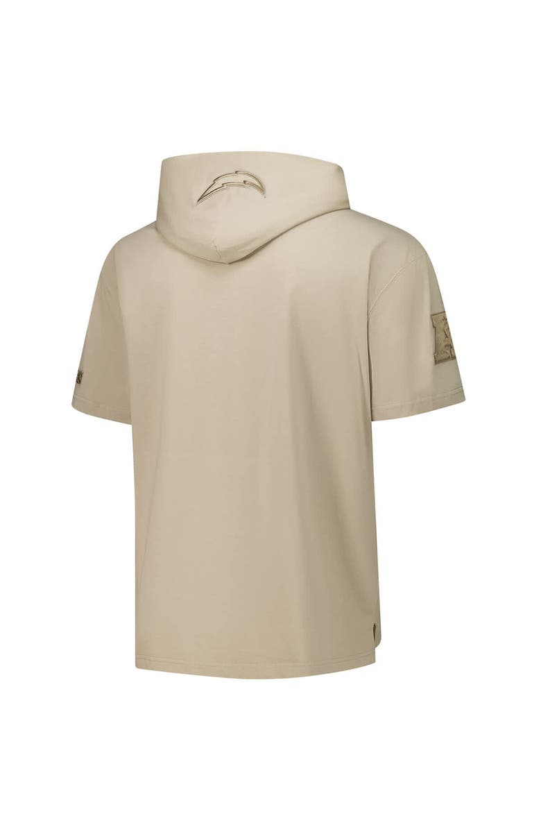 PRO STANDARD Men's Pro Standard Tan Los Angeles Chargers Neutrals Capsule Short Sleeve Pullover Hoodie, Alternate, color, Tan