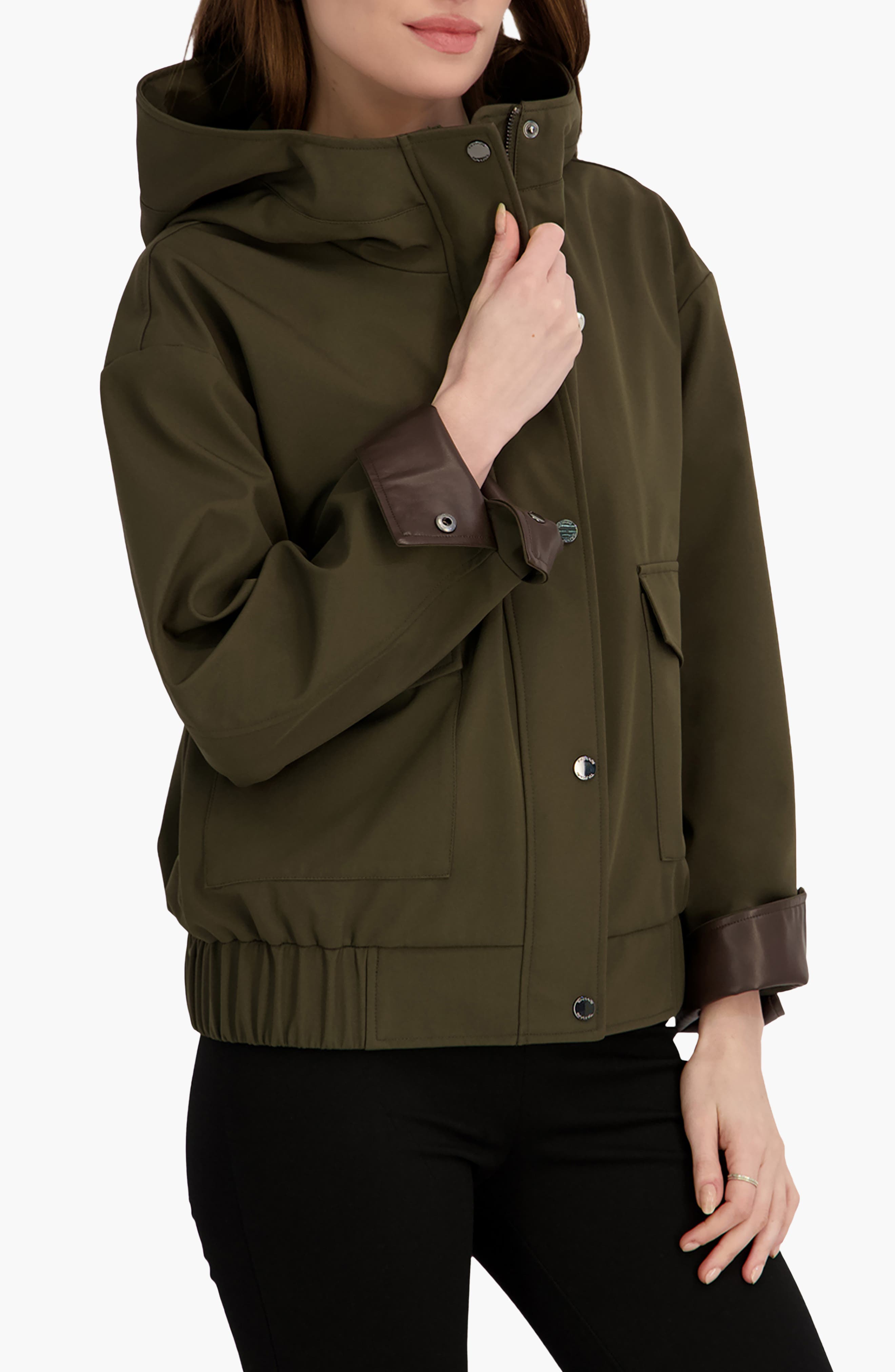 Tahari Leone Softshell Bomber Jacket