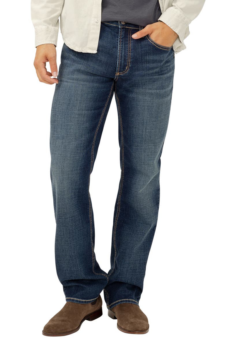Silver Jeans Co. Zac Relaxed Fit Straight Leg Jeans, Main, color, Trafalgar