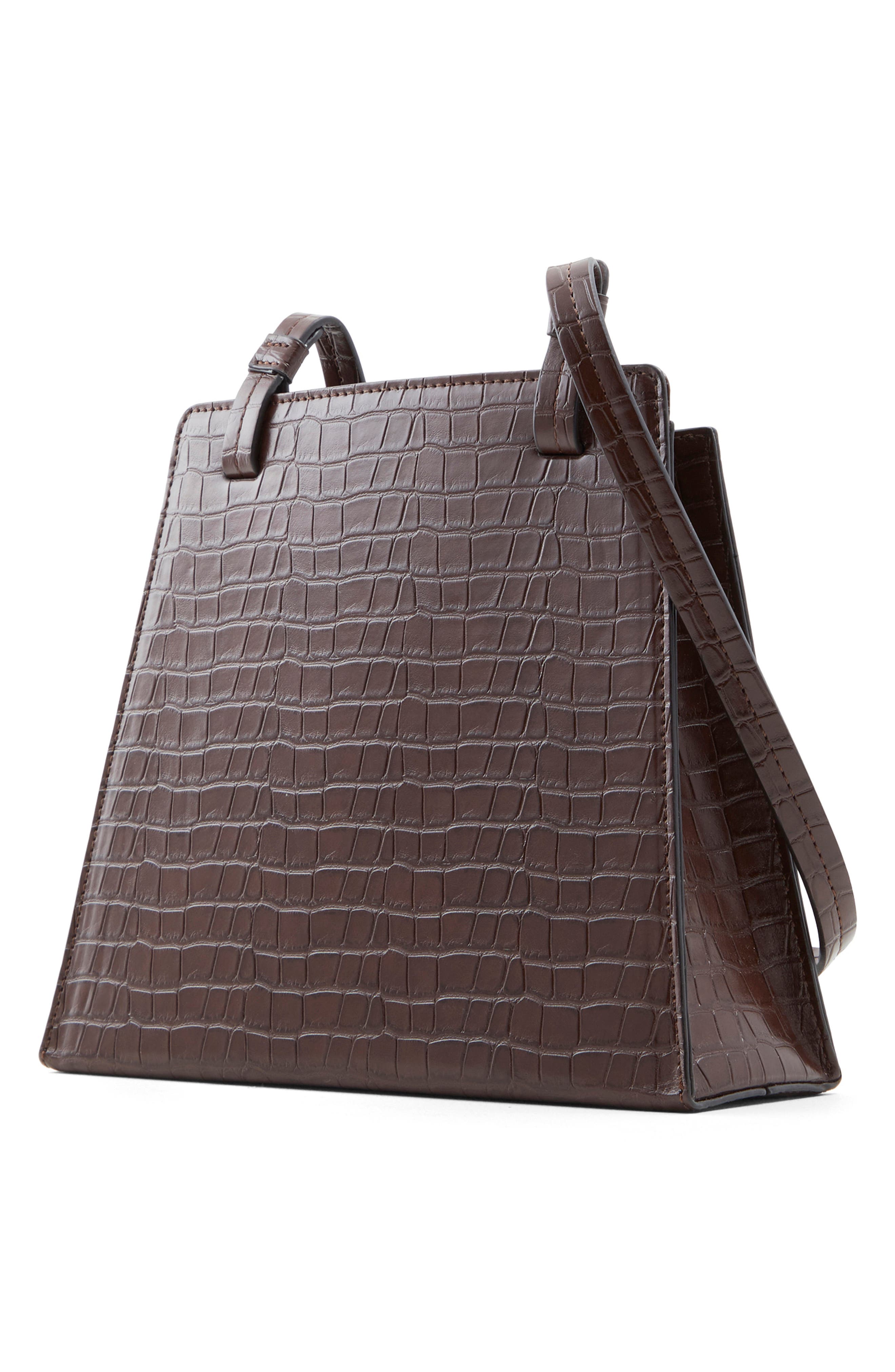 Who What Wear Jeanie Faux Leather Crossbody Bag, Alternate, color, 