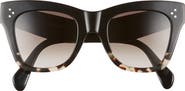 CELINE 50mm Gradient Bold 3 Dot Cat Eye Sunglasses