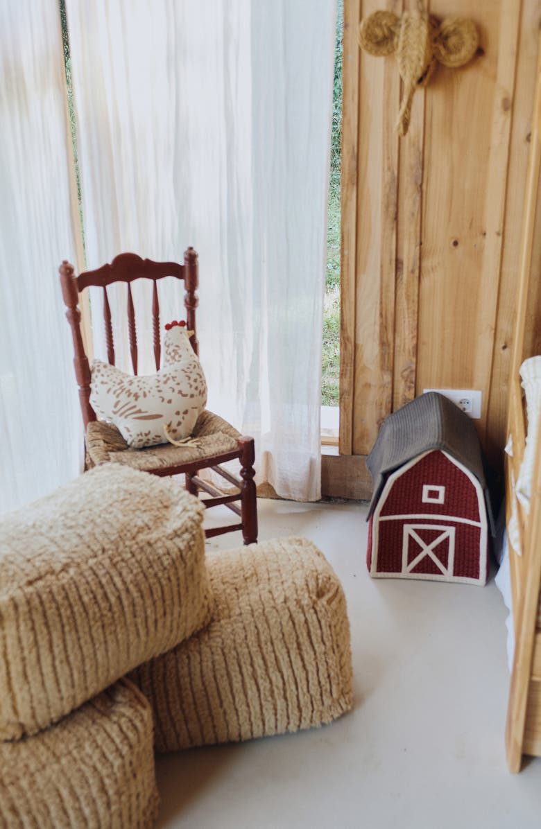 Lorena Canals Haystack Pouf, Alternate, color, Light Honey