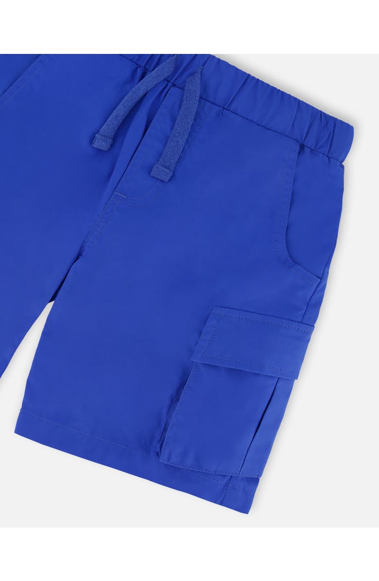 Deux par Deux Little Boy's Parachute Cargo Pocket Shorts Royal Blue, Alternate, color, 