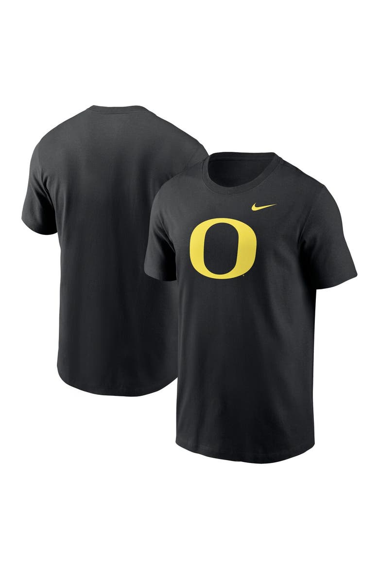 Men's Nike Black Oregon Ducks Primetime Evergreen Logo T-Shirt, Main, color, Black