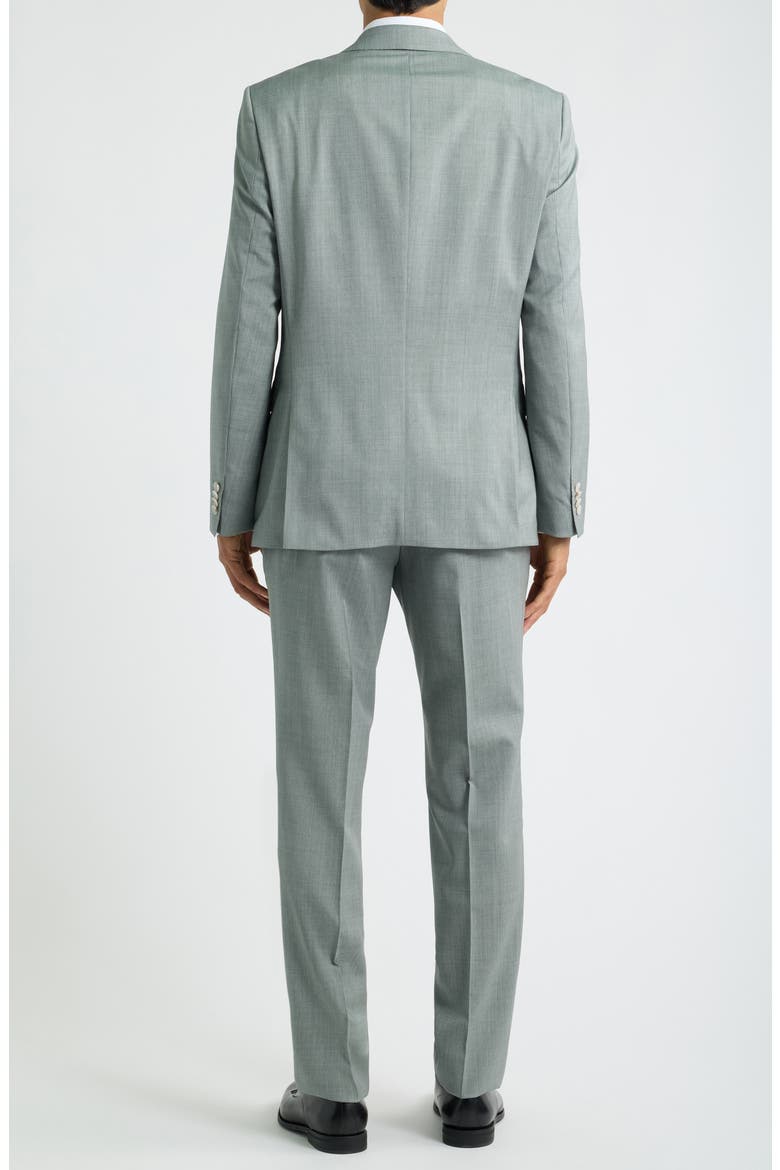 Huge Trim Fit Solid Virgin Wool Suit, Alternate, color, MEDIUM BEIGE