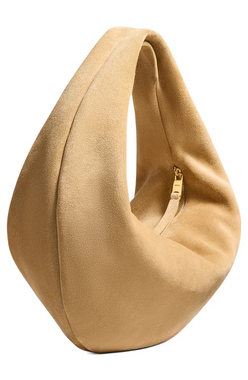 Khaite Medium Olivia Hobo Bag Wheat Suede In Wheat