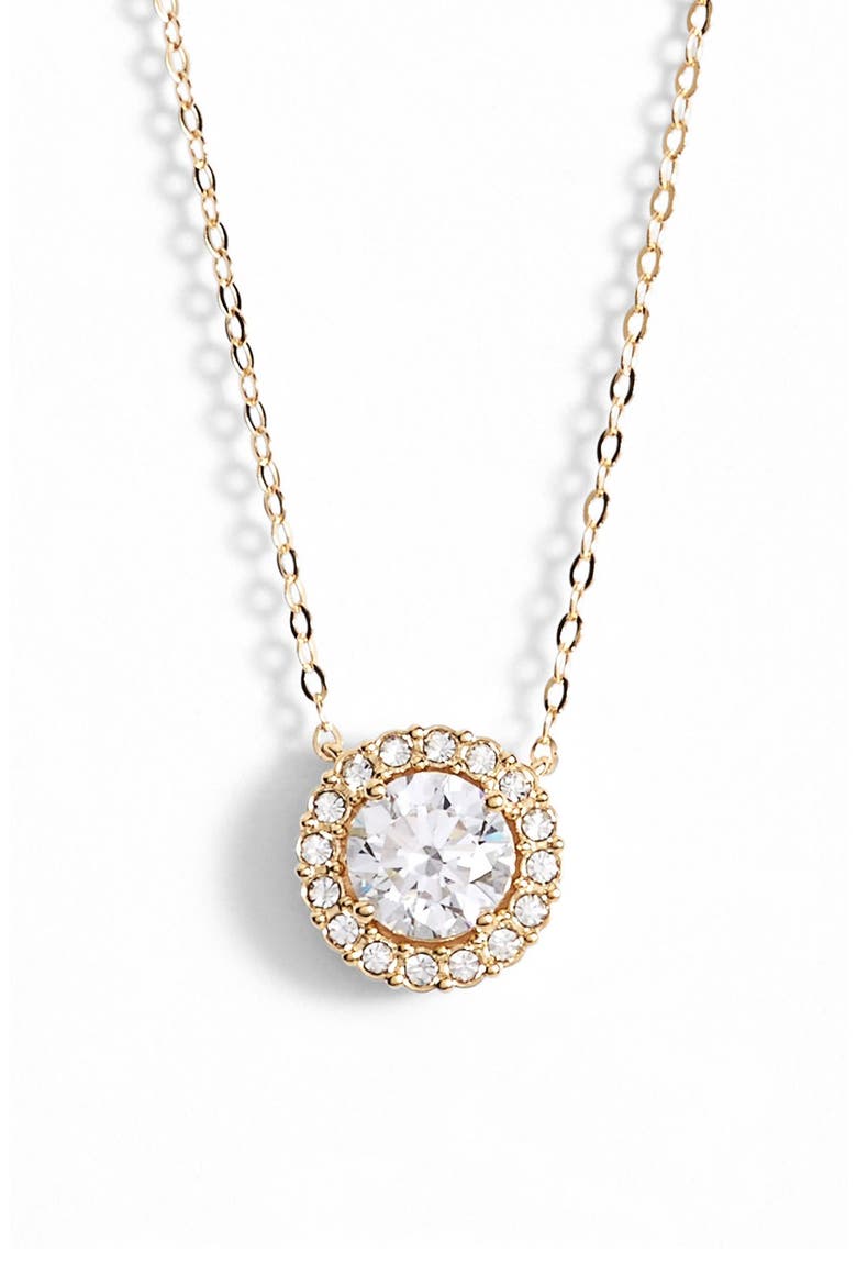 Halo Pendant Necklace, Main, color, GOLD