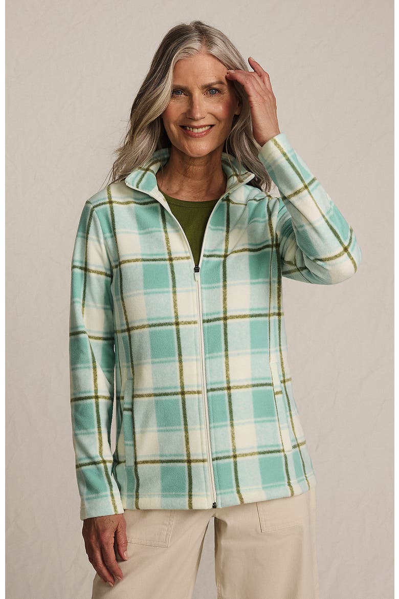 Anyweather Fleece Full Zip Jacket, Main, color, Mint Sky Buff Check