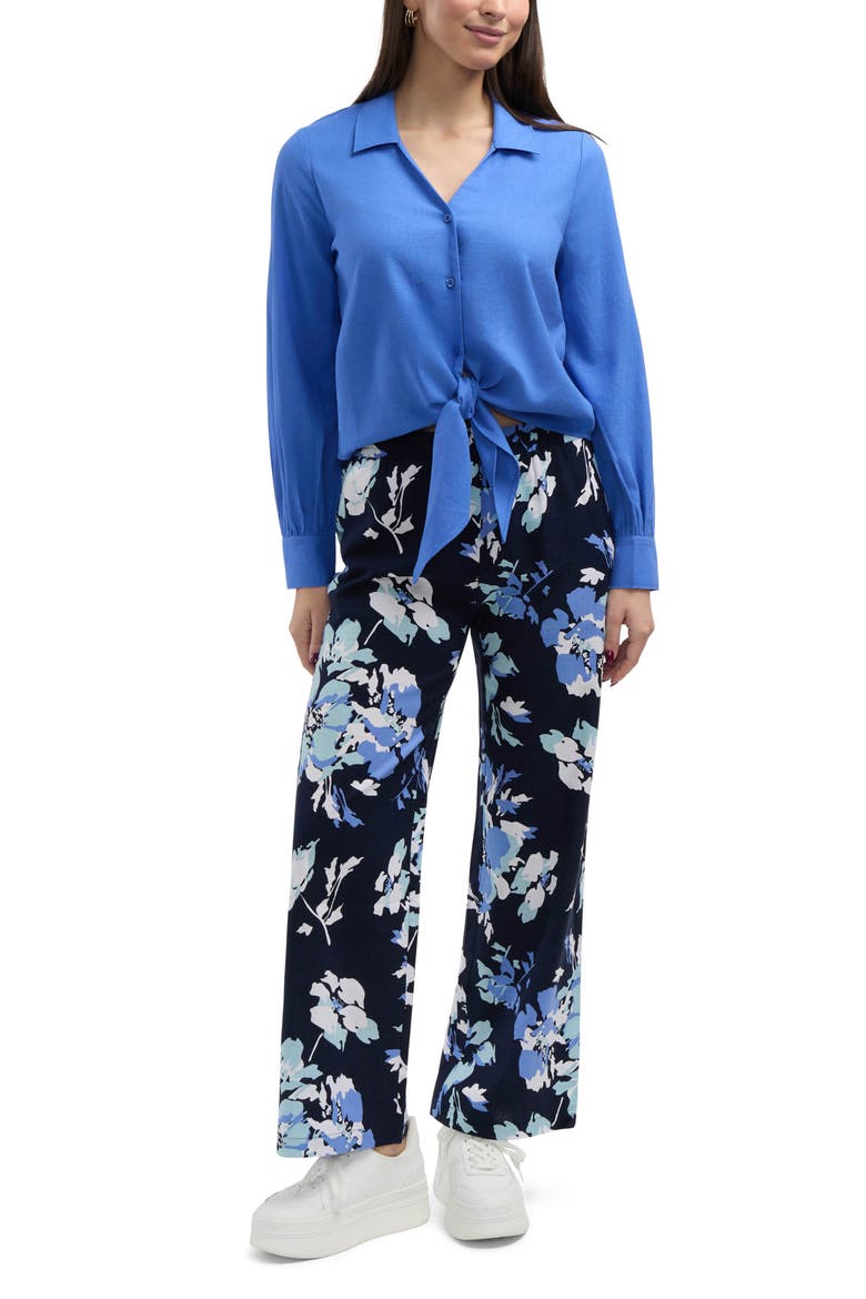 Tie Front Shirt, Alternate, color, AZURE